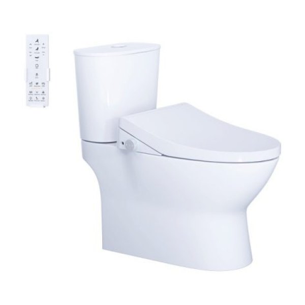 Bồn cầu 2 khối nắp điện tử Caesar CD1320/TAF512H
