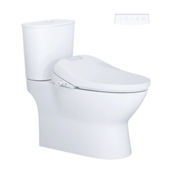 Bồn cầu 2 khối nắp điện tử Caesar CD1320/TAF610H