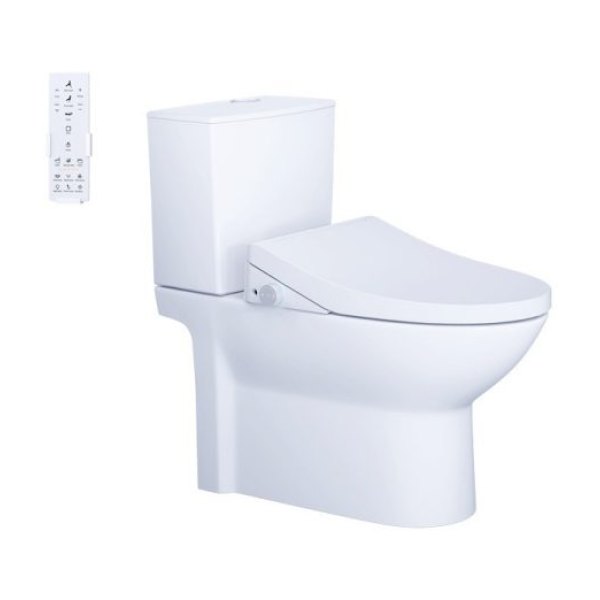 Bồn cầu 2 khối nắp điện tử Caesar CD1340/TAF512H