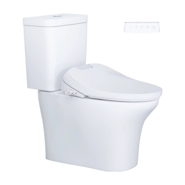 Bồn cầu 2 khối nắp điện tử Caesar CD1341/TAF610H
