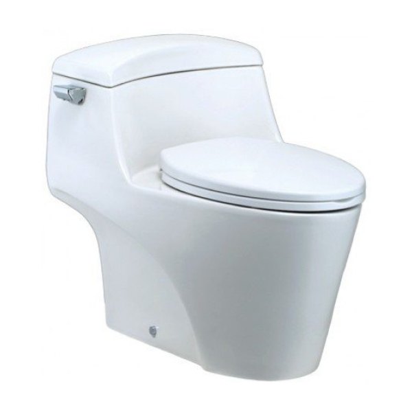 Bồn Cầu CAESAR C1353 1 Khối Nắp Êm Xả Gạt