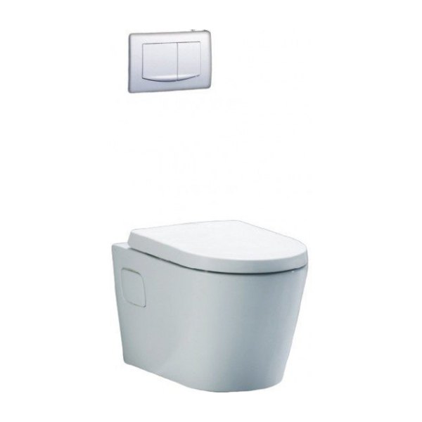 Bồn Cầu CAESAR CPT1503 Treo Tường Thùng Nước Âm Tường Nắp Êm