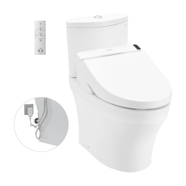 Bồn Cầu Điện Tử TOTO CS838DW6#XW Kèm Nắp Rửa Điện Tử WASHLET Dòng C5 - TCF6531Z (220V)
