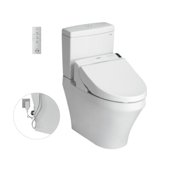 Bồn Cầu Điện Tử TOTO CS948DW6#XW Kèm Nắp Rửa Điện Tử WASHLET Dòng C5 - TCF6531Z (220V)