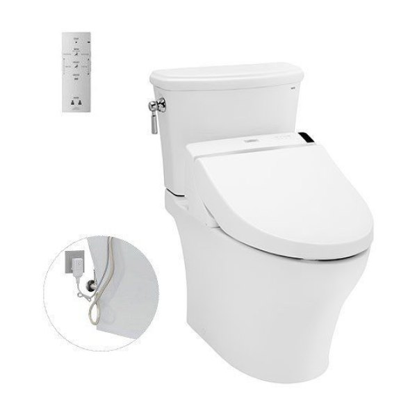 Bồn Cầu Điện Tử TOTO CS986GW6#XW Kèm Nắp Rửa Điện Tử WASHLET Dòng C5 - TCF6531Z (220V)