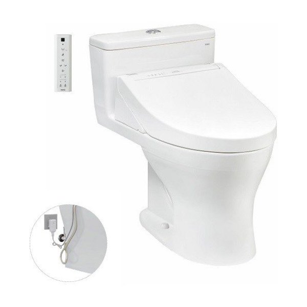 Bồn Cầu Điện Tử TOTO MS855DW14#XW Kèm Nắp Rửa Điện Tử WASHLET Dòng C5 - TCF24410AAA (220V)