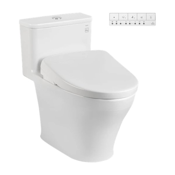 Bồn cầu điện tử TOTO MS857CDW23 1 khối kèm nắp rửa điện tử WASHLET dòng S7 – TCF47360GAA