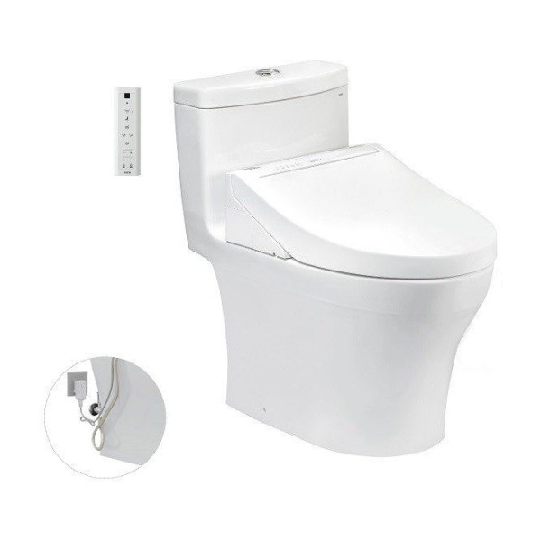 Bồn Cầu Điện Tử TOTO MS889DRW14#XW Kèm Nắp Rửa Điện Tử WASHLET Dòng C5 - TCF24410AAA (220V)