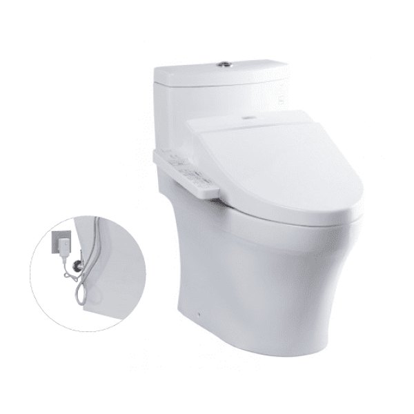 Bồn Cầu Điện Tử TOTO MS889DRW7#XW Kèm Nắp Rửa Điện Tử WASHLET Dòng C2 - TCF6631A (220V)