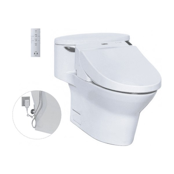 Bồn Cầu Điện Tử TOTO MS904W6#XW Kèm Nắp Rửa Điện Tử WASHLET Dòng C5 - TCF6531Z (220V)