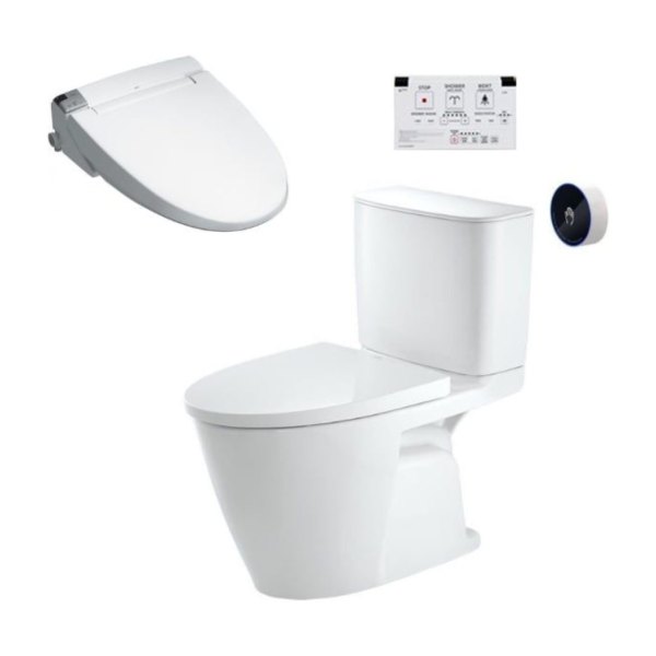 Bồn cầu hai khối INAX ACT-602/CW-KA22AVN Nắp điện tử xả cảm ứng