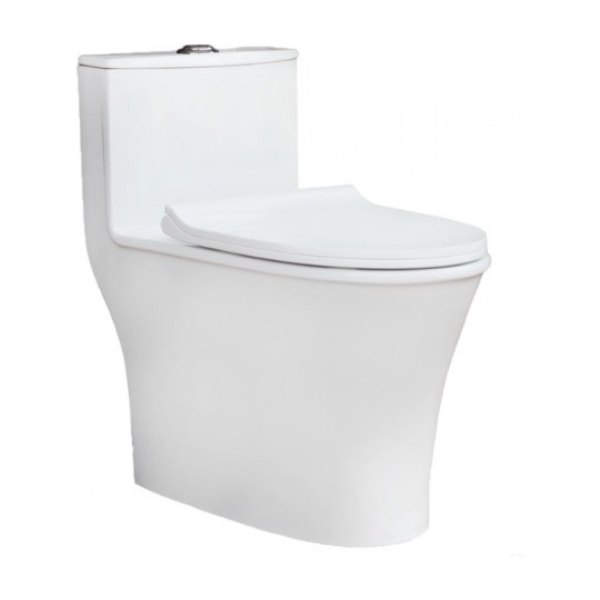 Bồn Cầu Thiên Thanh Galaxy CK66 Toilet 1 Khối Xả Nhấn