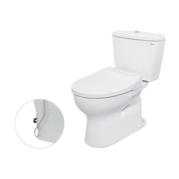Bồn Cầu TOTO CS300DRE2#W 2 Khối Nắp Rửa Cơ TCW07S