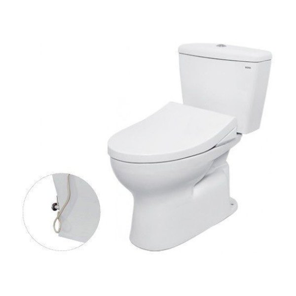 Bồn Cầu TOTO CS300DRE4#W 2 Khối Nắp Rửa Cơ TCW1211A