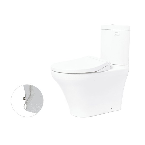 Bồn Cầu TOTO CS818DE2#XW 2 Khối Nắp Rửa Cơ TCW07S