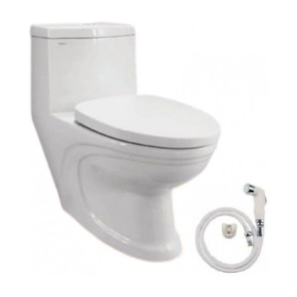Bồn Cầu VIGLACERA V39M 1 Khối Xả Xoáy Nắp Êm Tặng Xịt