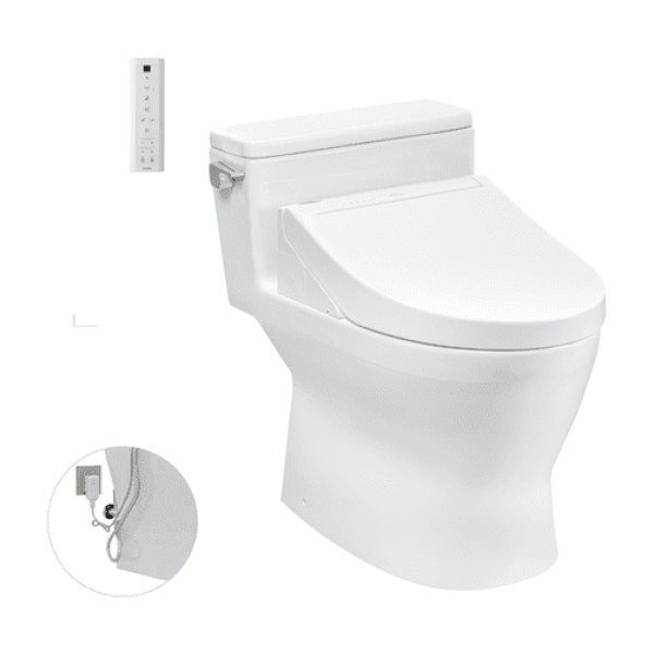 Bồn Cầu WASHLET TOTO MS188VKW14 1 Khối Kèm Nắp Điện Tử TCF24410AAA (220V)