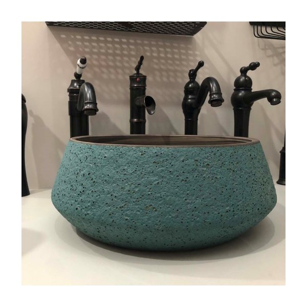 Chậu lavabo đặt bàn Kanly bằng sứ SU012