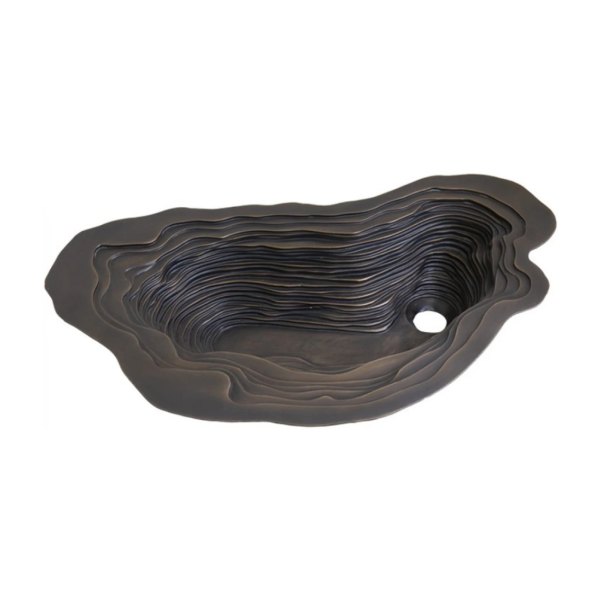 Chậu lavabo Kanly BS005 âm bàn đồng thau