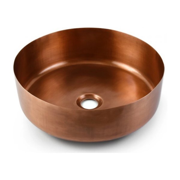 Chậu lavabo Kanly RSC402V đặt bàn đồng thau kiểu cổ tròn 376x115 mm