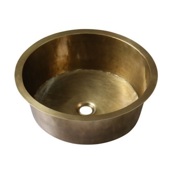 Chậu lavabo Kanly RSC602V đặt bàn đồng thau kiểu cổ tròn 440X200 mm