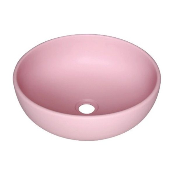 Chậu Lavabo Kanly SU510 Đặt Bàn Sứ Tròn Màu Hồng