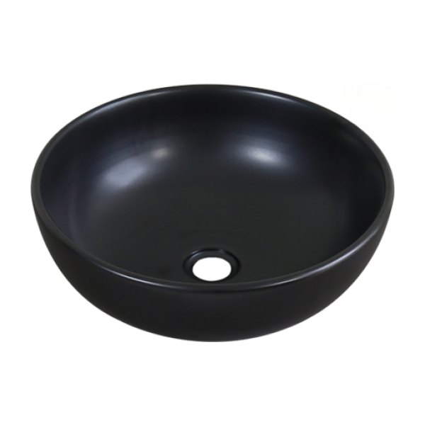 Chậu Lavabo Kanly SU512 Đặt Bàn Sứ Tròn Màu Đen