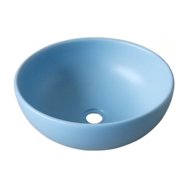 Chậu Lavabo Kanly SU515 Đặt Bàn Sứ Tròn Màu Xanh