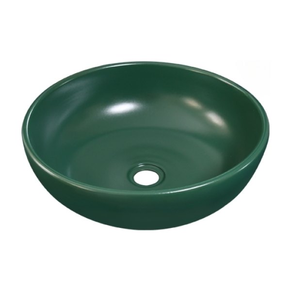 Chậu Lavabo Kanly SU519 Đặt Bàn Sứ Tròn Màu Xanh Lá