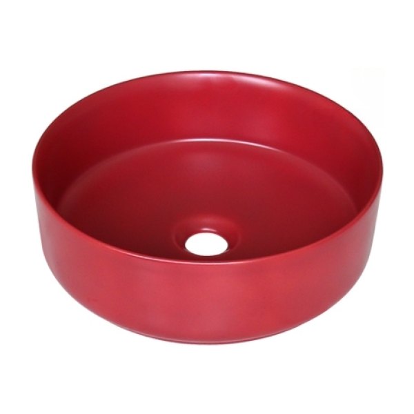 Chậu Lavabo Kanly SU528 Đặt Bàn Sứ Tròn Màu Đỏ