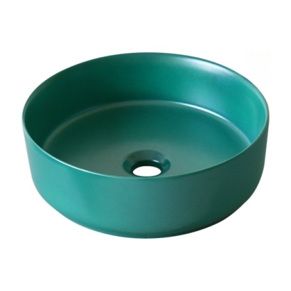 Chậu Lavabo Kanly SU529 Đặt Bàn Sứ Tròn Màu Xanh