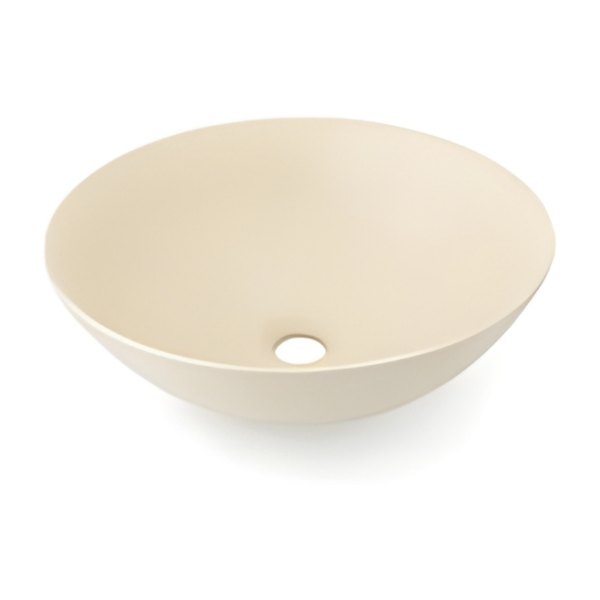 Chậu Lavabo Kanly SU531L Đặt Bàn Sứ Tròn Màu Be 400x140 mm
