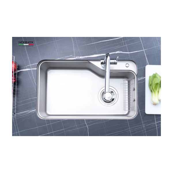 Chậu Rửa Bát 1 Hố Nobinox Nova A181HQ Inox 304 Lắp Âm 820mm