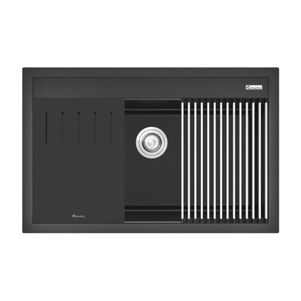 Chậu rửa bát đá Konox Granite Sink Terra 790S Black