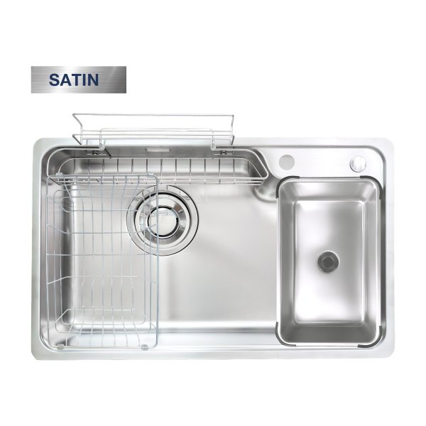 Chậu Rửa Chén 1 Hố KLUGER KH8050ST Plus Inox 304 Dày 1.0mm