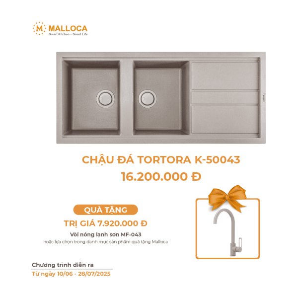 Chậu Rửa Chén Đá MALLOCA TORTORA K-50043 Màu Đất