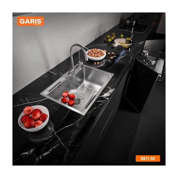 Chậu Rửa Chén GARIS GS11.58 Inox 1 Hộc Nhỏ