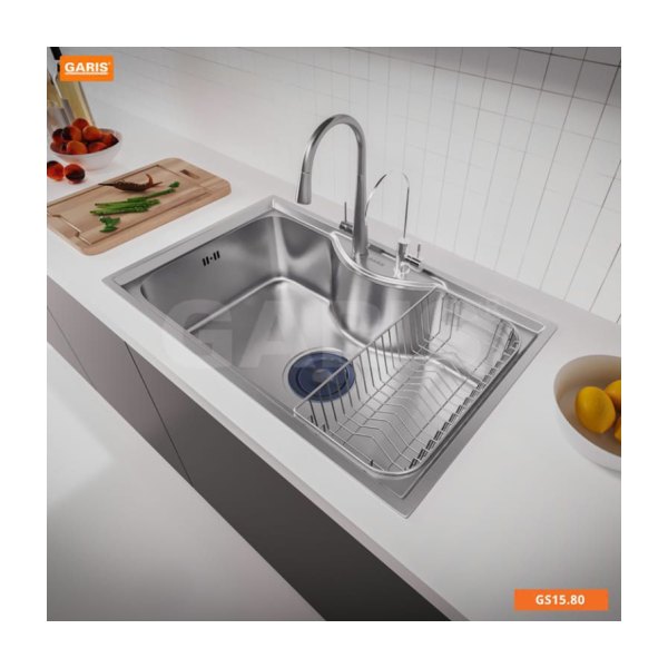Chậu Rửa Chén GARIS GS15.80 Inox 1 Hộc To