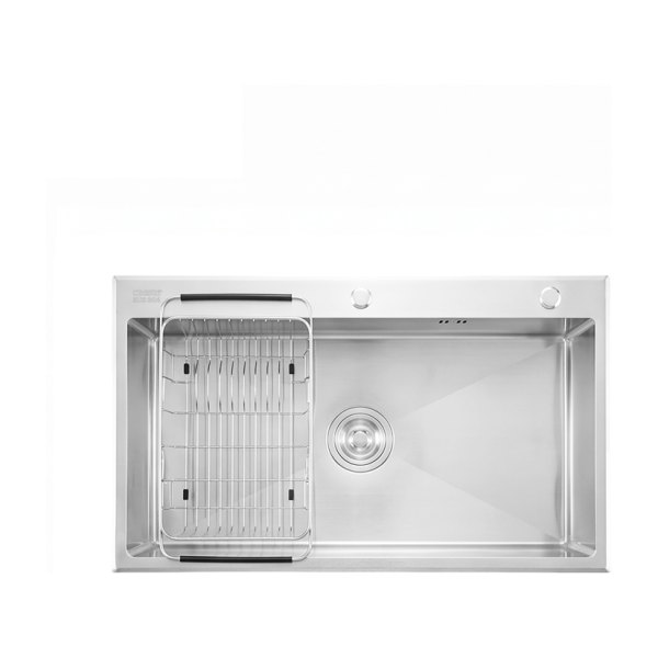 Chậu Rửa Chén Inox Caesar KSH01H082SE 1 Hộc 820mm Lắp Nổi