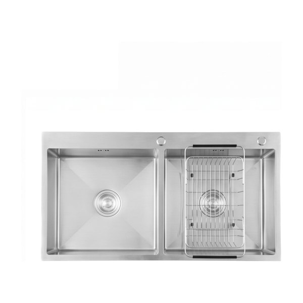 Chậu Rửa Chén Inox CAESAR KSH02H100SX 2 Hộc 1000mm Lắp Nổi