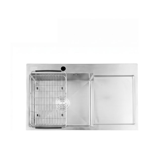Chậu Rửa Chén Inox Caesar KSH21H082SX 1 Hộc 820x480mm Lắp Nổi
