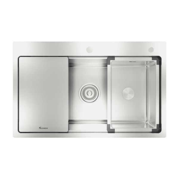 Chậu Rửa Chén KONOX KN8151TS Dekor Chống Xước Inox 1 Hộc