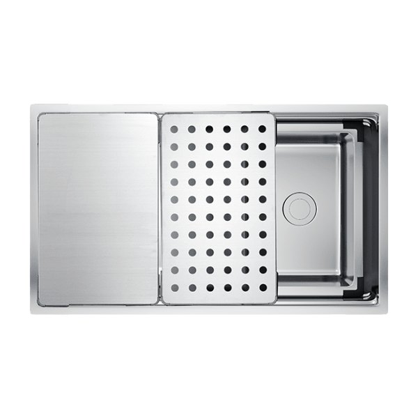 Chậu Rửa Chén KONOX KN8644SU Dekor Chống Xước 860mm Inox 1 Hộc
