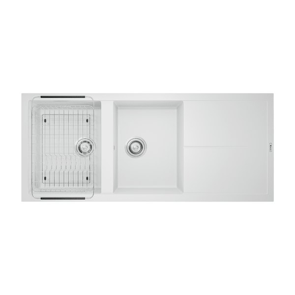 Chậu Rửa Chén KONOX LIVELLO 1160 White Silver Màu Trắng