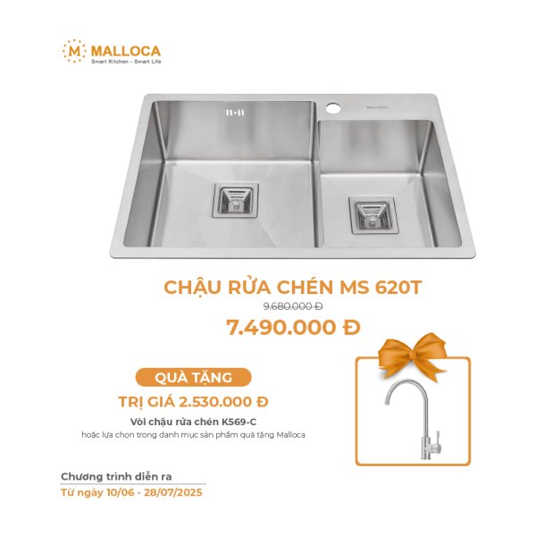 Chậu Rửa Chén MALLOCA MS 620T INOX 304