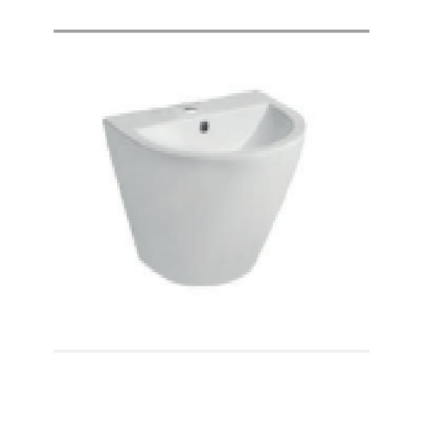 Chậu Rửa Lavabo BELLO BB - 800603 Treo Tường Liền Chân