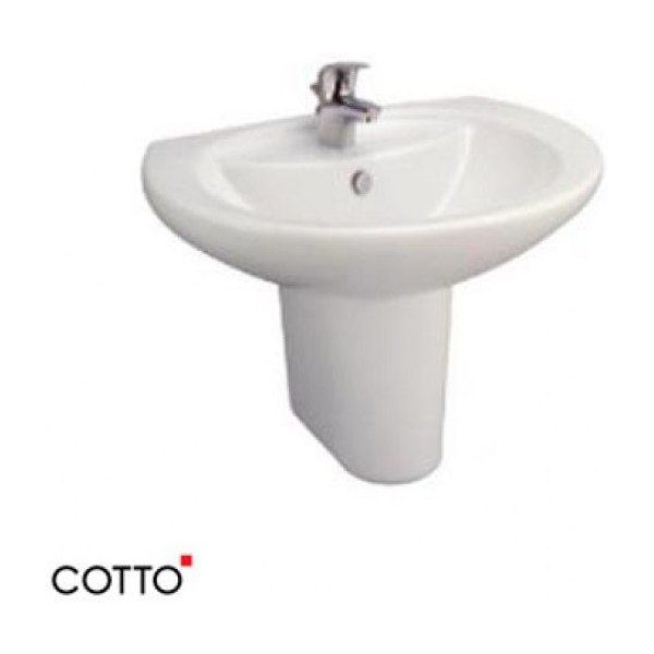 Chậu Rửa Lavabo COTTO C0107 Treo Tường Kháng Khuẩn