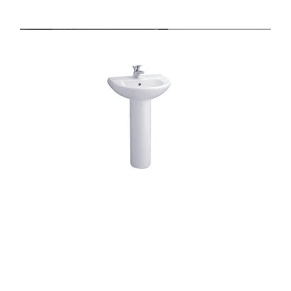 Chậu Rửa Lavabo COTTO C014/C411 Treo Tường Kèm Chân Dài
