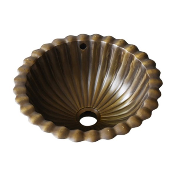 Chậu rửa lavabo Kanly bằng đồng đúc GCL09