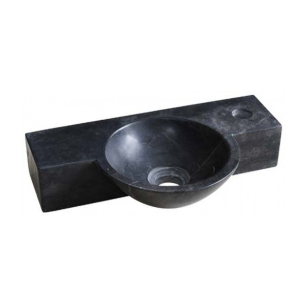 Chậu Rửa Mặt Lavabo Đá Kanly MAR6M2V Treo Tường Đá Tự Nhiên Màu Đen
